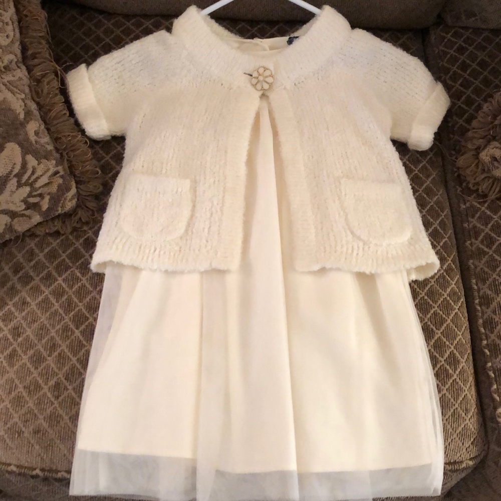 Baby Gap Cream Sweater/Dress Set